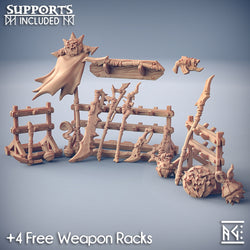 3D Printed Artisan Guild Sparksoot Goblin Weapons Rack Sparksoot Goblin Set 28mm 32mm (Online Only)