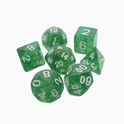 Spearmint Drop - 7 Piece DnD Dice Set | Acrylic RPG Gaming Dice (ONLINE ORDER ONLY)