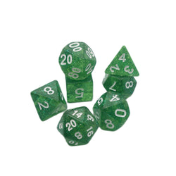 Spearmint Drop - 7 Piece DnD Dice Set | Acrylic RPG Gaming Dice (ONLINE ORDER ONLY)