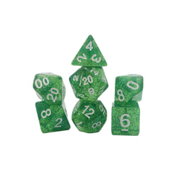 Spearmint Drop - 7 Piece DnD Dice Set | Acrylic RPG Gaming Dice (ONLINE ORDER ONLY)