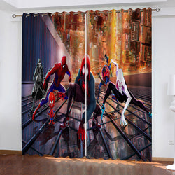 Spider-Man Into the Spider-Verse Curtains Pattern Blackout Window Drapes (Online Order Only)