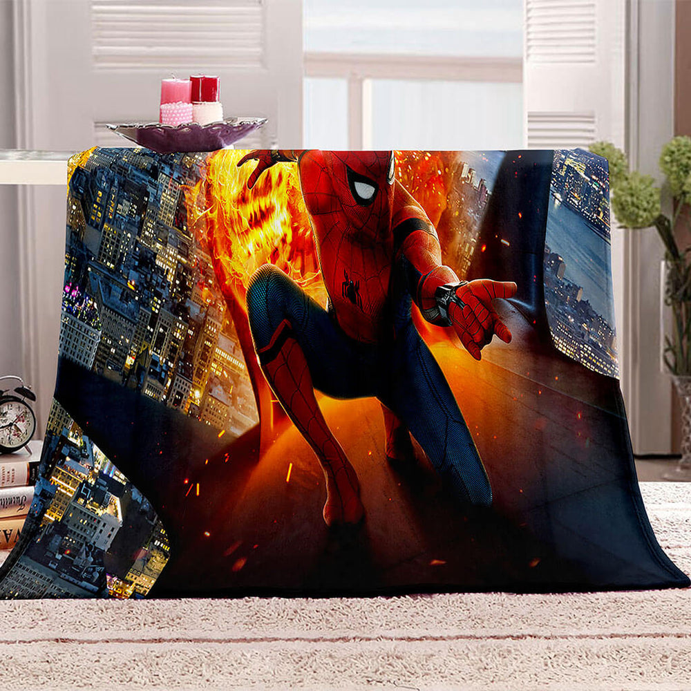 Spider-Man Pattern Blanket Flannel Throw Room Decoration (Online Order Only)