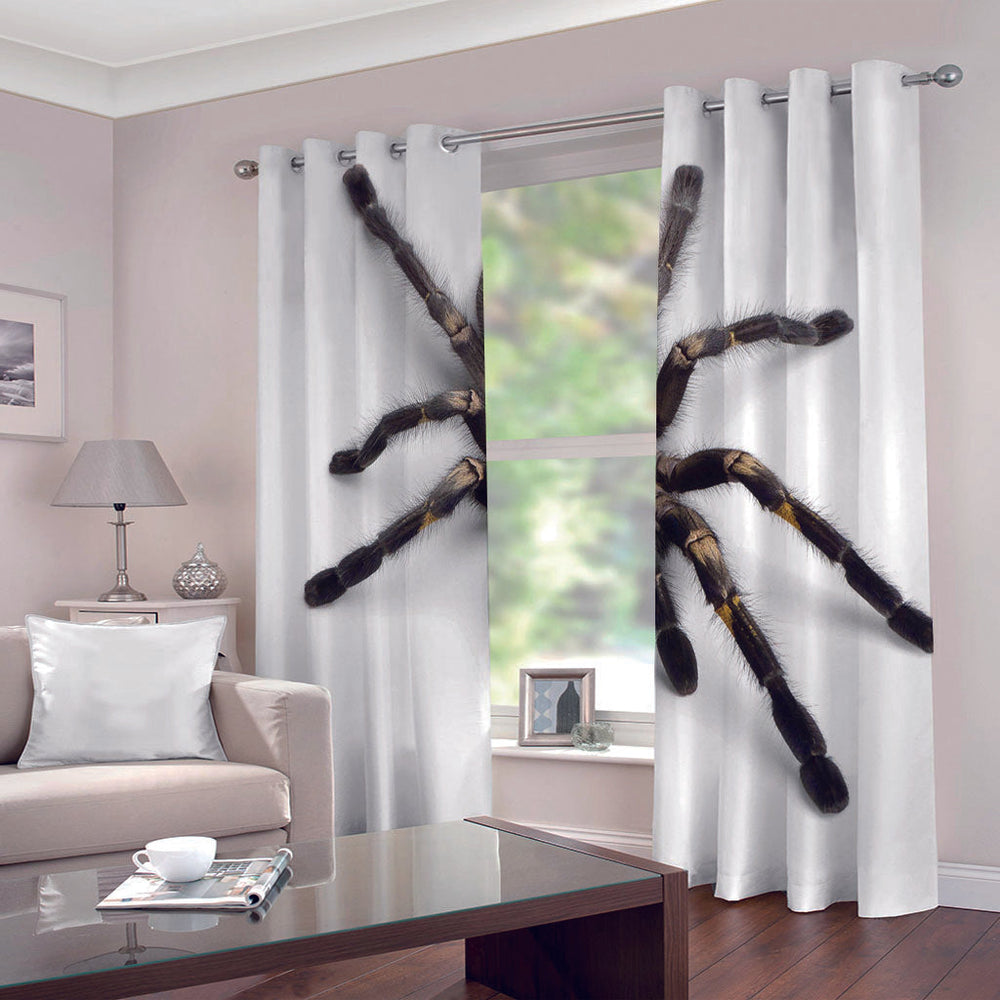 Spider Pattern Curtains Blackout Window Drapes Decoration (Online Order Only)