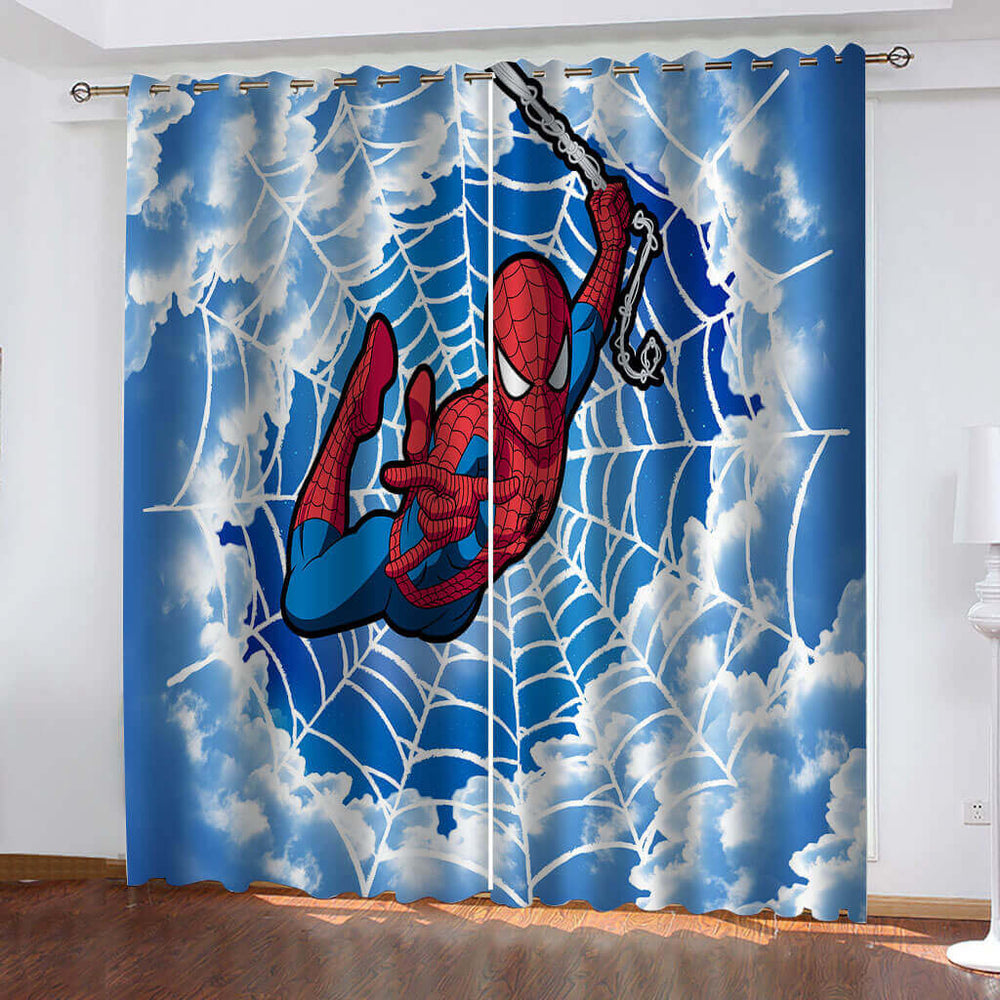 Spiderman Curtains Cosplay Blackout Window Drapes for Room Decoration (Online Order Only)