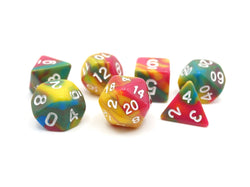 Spiral Lollipop - 7 Piece DnD Dice Set | Acrylic RPG Gaming Dice (ONLINE ORDER ONLY)
