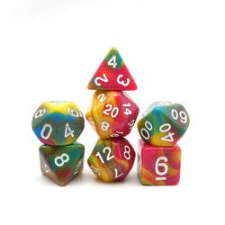 Spiral Lollipop - 7 Piece DnD Dice Set | Acrylic RPG Gaming Dice (ONLINE ORDER ONLY)