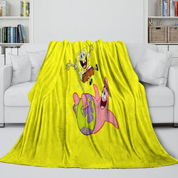 SpongeBob SquarePants Blanket Pattern Flannel Throw Room Decoration (ONLINE ORDER ONLY)