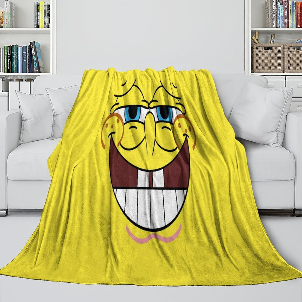 SpongeBob SquarePants Blanket Pattern Flannel Throw Room Decoration (ONLINE ORDER ONLY)