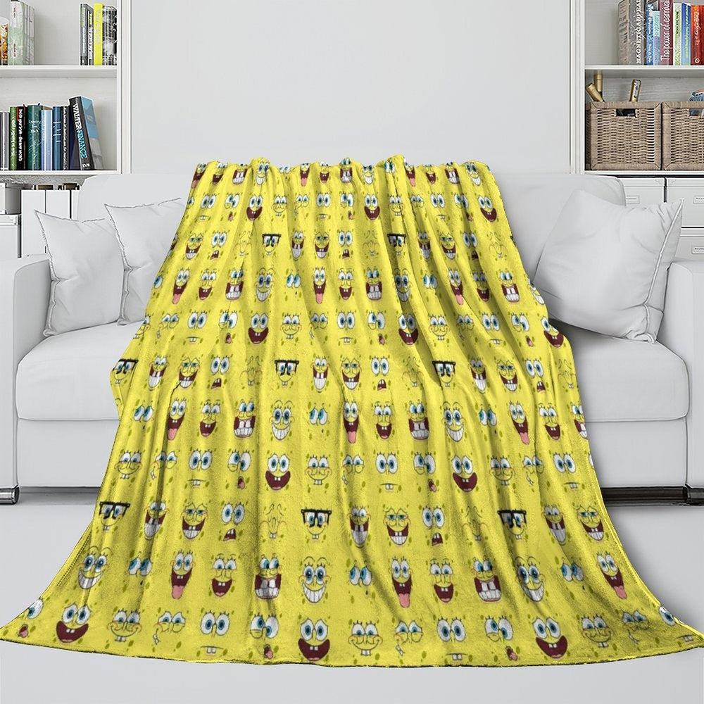 SpongeBob SquarePants Blanket Pattern Flannel Throw Room Decoration (ONLINE ORDER ONLY)