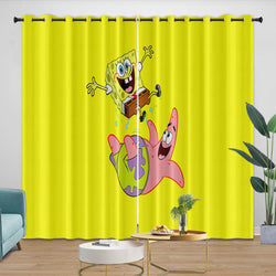 SpongeBob SquarePants Curtains Blackout Kids Room Window Drapes