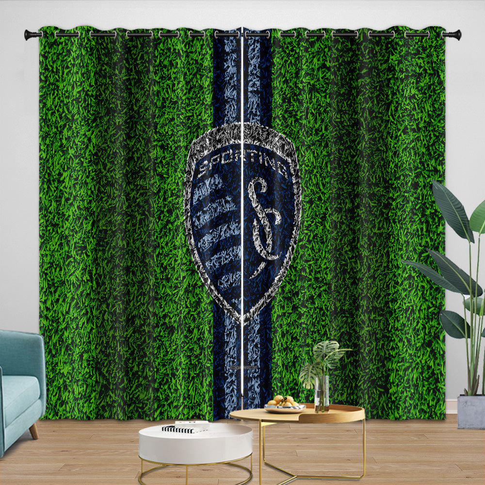 Sporting Kansas City Curtains Blackout Window Drapes Room Decoration (Online Order Only)