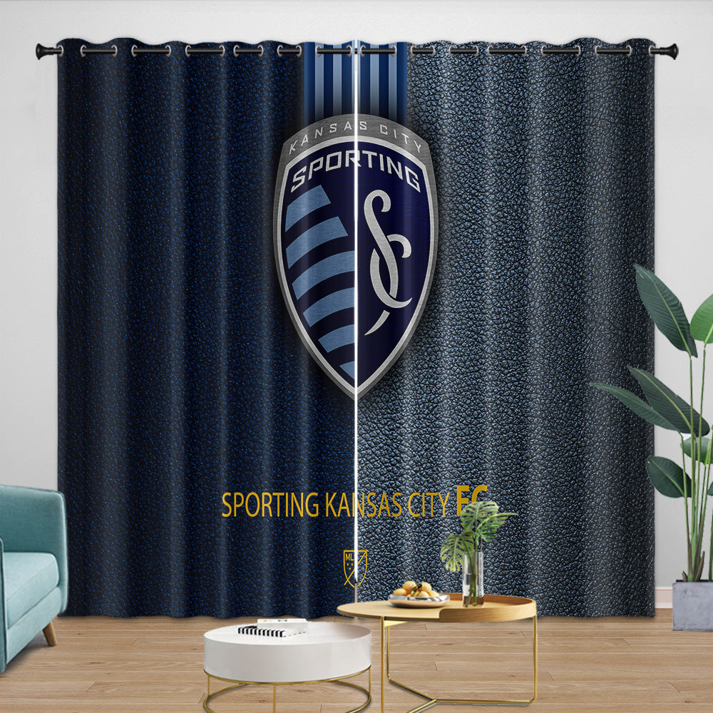 Sporting Kansas City Curtains Blackout Window Drapes Room Decoration (Online Order Only)