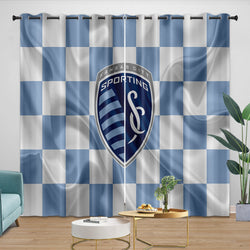 Sporting Kansas City Curtains Blackout Window Drapes Room Decoration (Online Order Only)