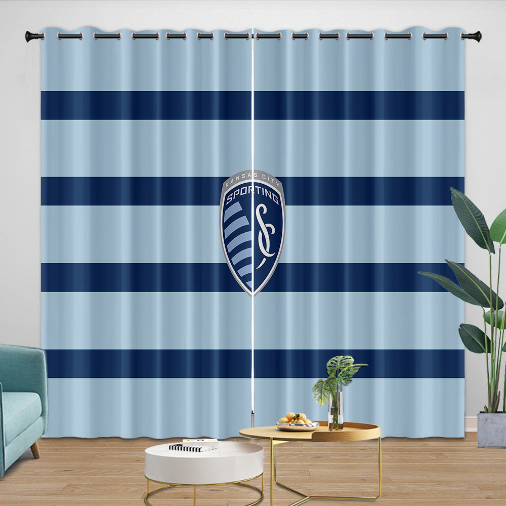 Sporting Kansas City Curtains Blackout Window Drapes Room Decoration (Online Order Only)
