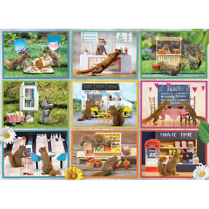 Squirrels Around Town 1000 Piece Jigsaw Puzzle Cobble Hill (ONLINE ORDER ONLY)