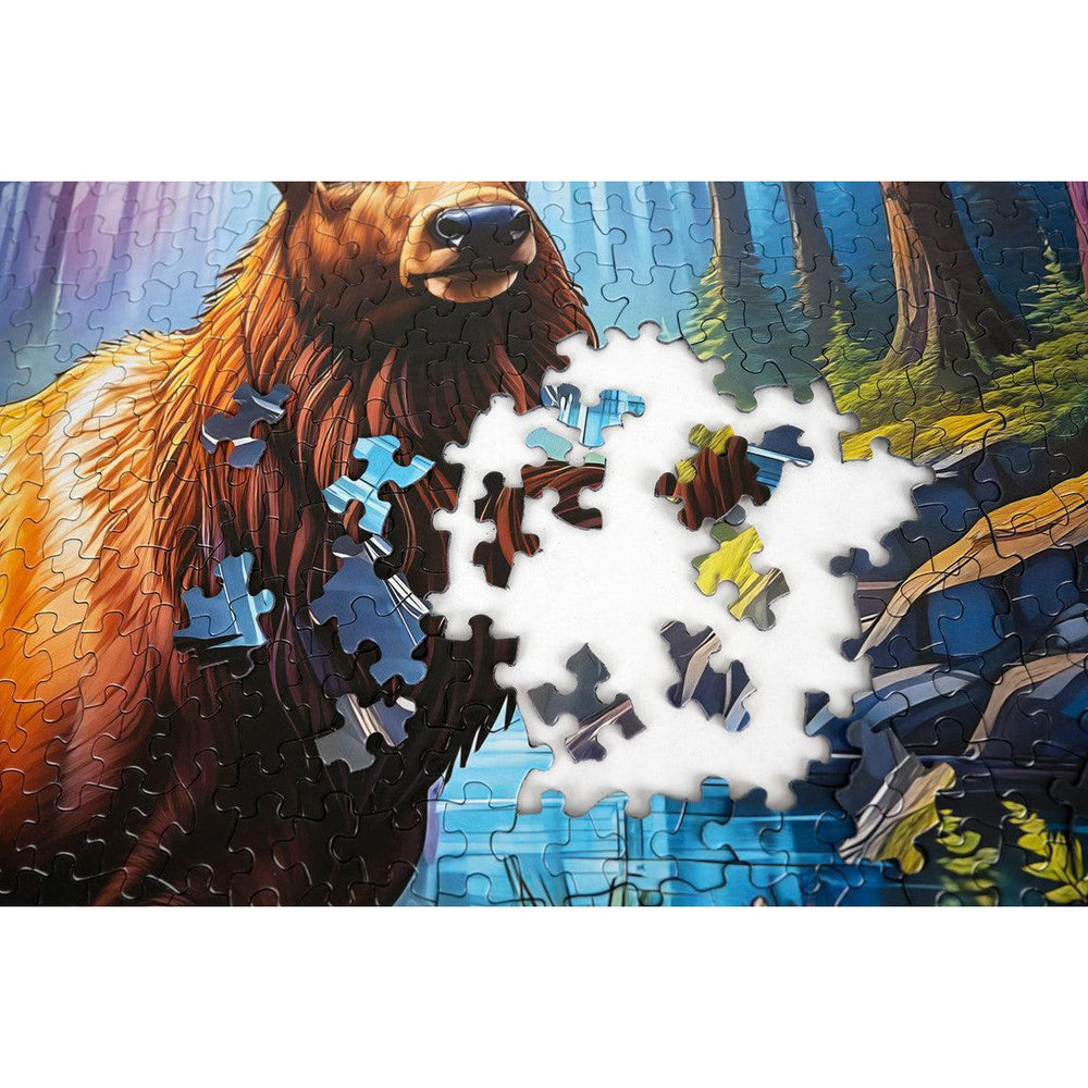 Stain Glass Elk 1000 Piece Jigsaw Puzzle Springbok (ONLINE ORDER ONLY)