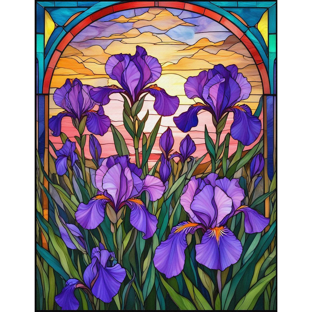 Stain Glass Iris 500 Piece Jigsaw Puzzle Springbok (ONLINE ORDER ONLY)