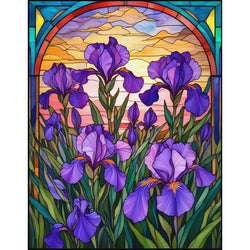 Stain Glass Iris 500 Piece Jigsaw Puzzle Springbok (ONLINE ORDER ONLY)