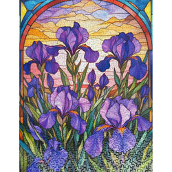 Stain Glass Iris 500 Piece Jigsaw Puzzle Springbok (ONLINE ORDER ONLY)