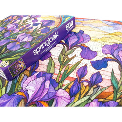 Stain Glass Iris 500 Piece Jigsaw Puzzle Springbok (ONLINE ORDER ONLY)