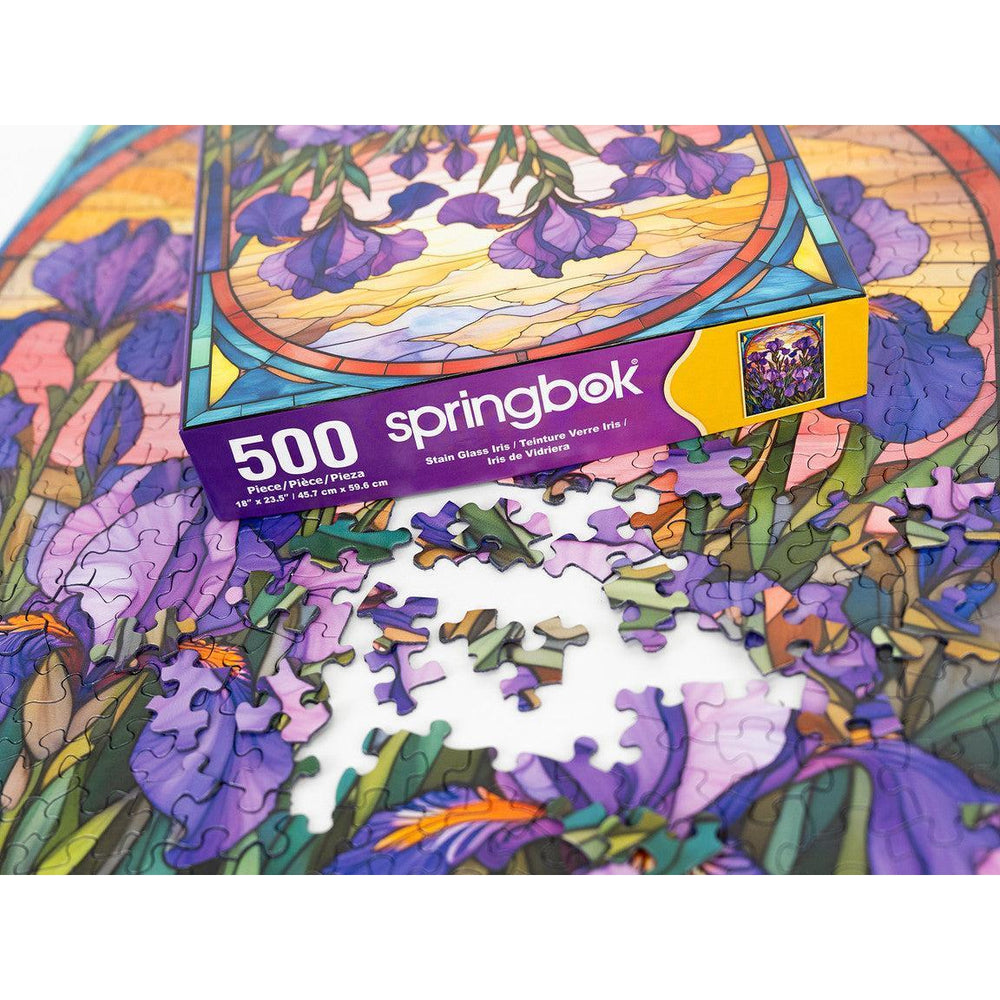 Stain Glass Iris 500 Piece Jigsaw Puzzle Springbok (ONLINE ORDER ONLY)