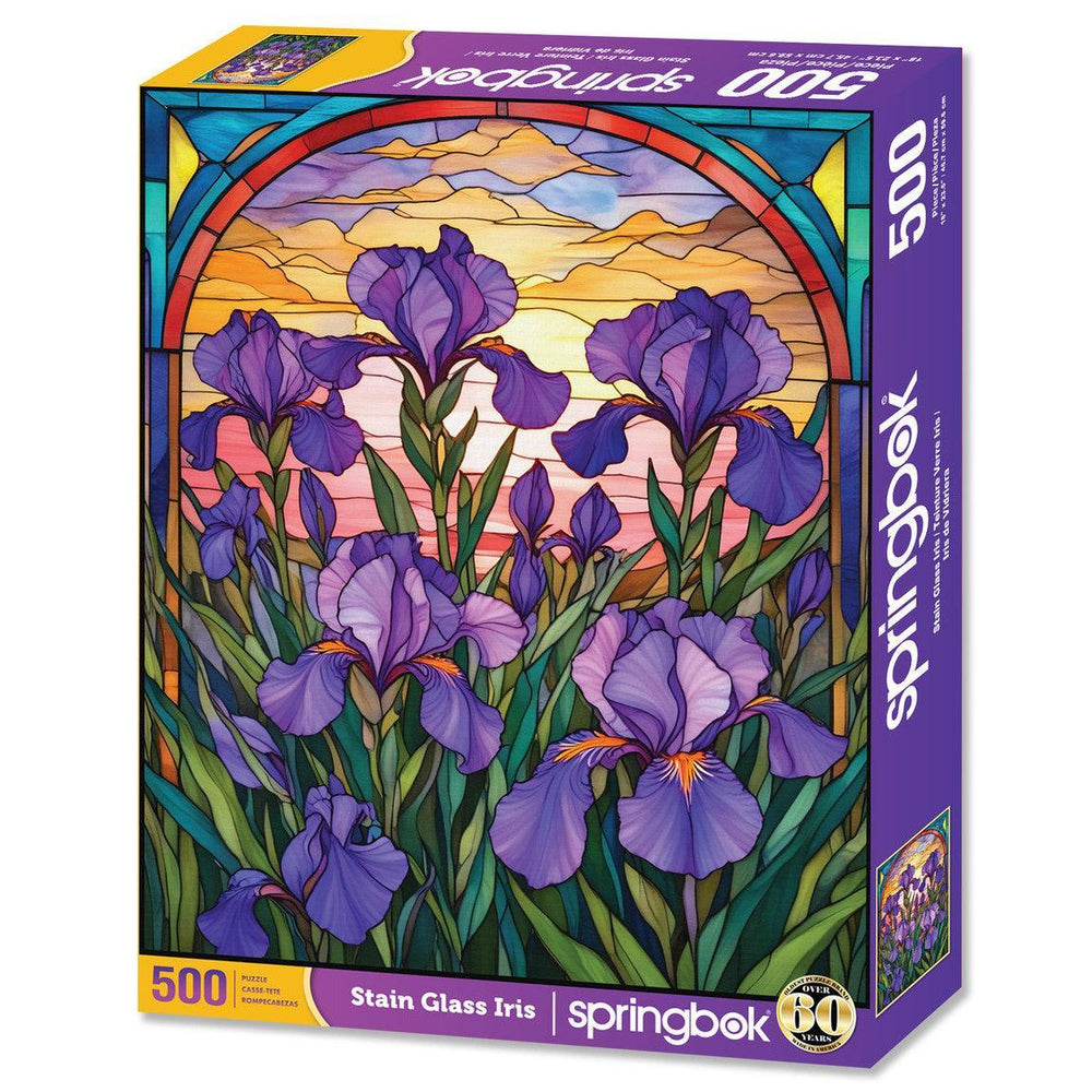 Stain Glass Iris 500 Piece Jigsaw Puzzle Springbok (ONLINE ORDER ONLY)