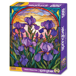 Stain Glass Iris 500 Piece Jigsaw Puzzle Springbok (ONLINE ORDER ONLY)