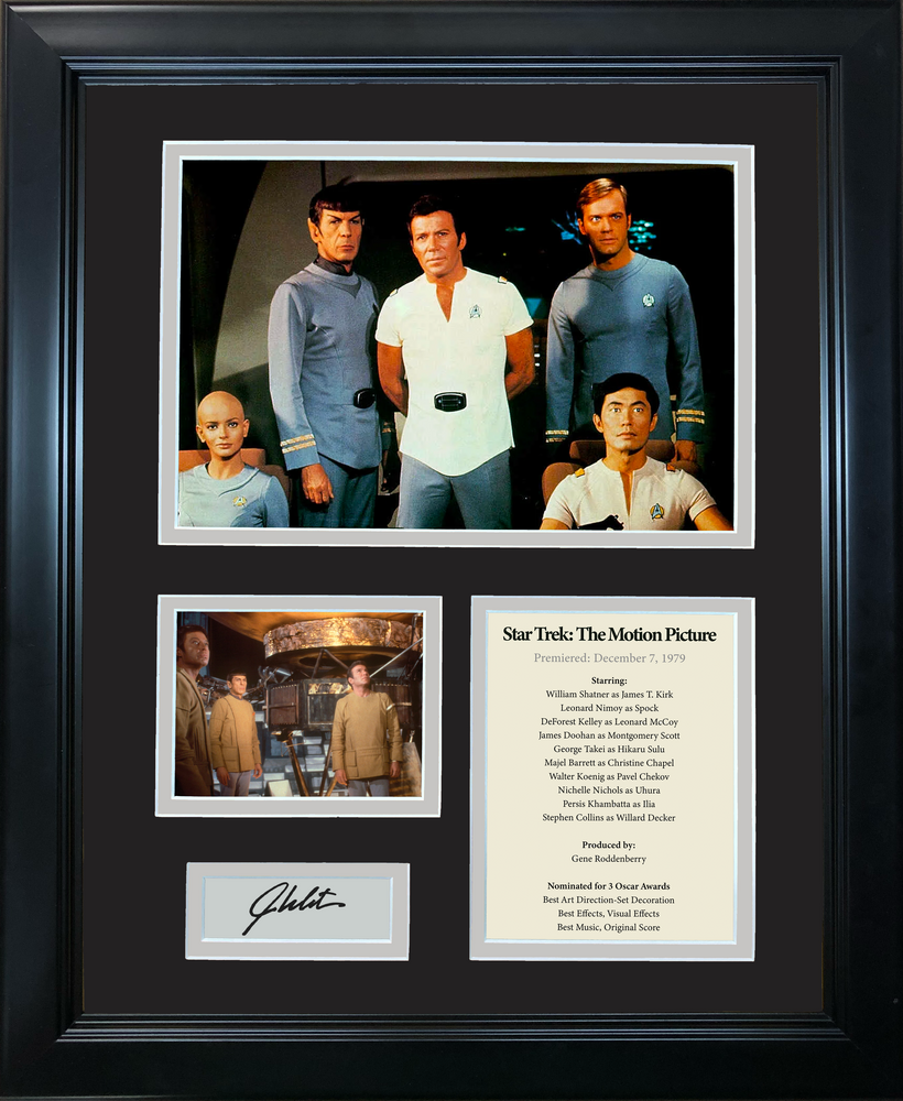 Framed Star Trek: The Motion Picture James T. Kirk William Shatner Facsimile Laser Engraved Signature Auto TV Series 11"x14"Photo Sig Collage (ONLINE ORDER ONLY)