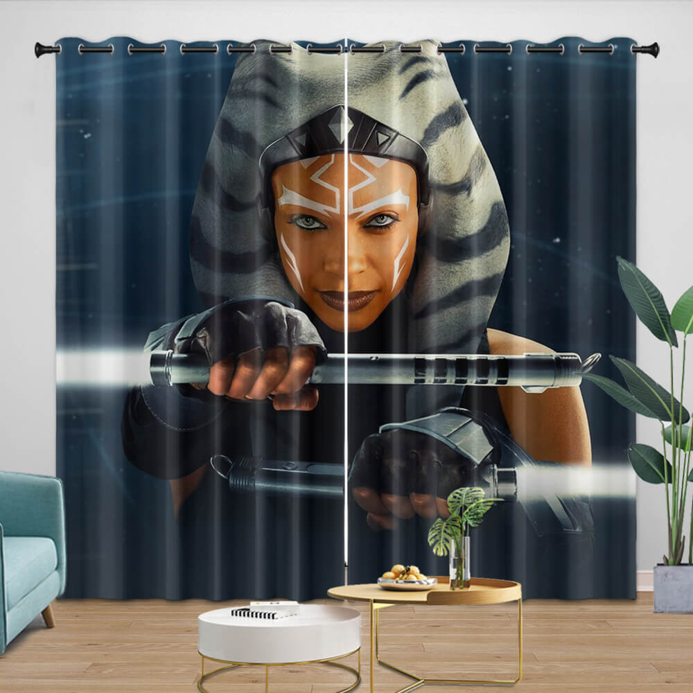 Star Wars Ahsoka Curtains Pattern Blackout Window Drapes (Online Order Only)