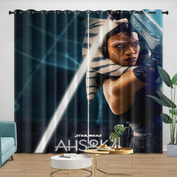 Star Wars Ahsoka Curtains Pattern Blackout Window Drapes (Online Order Only)