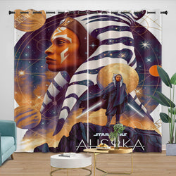 Star Wars Ahsoka Curtains Pattern Blackout Window Drapes (Online Order Only)