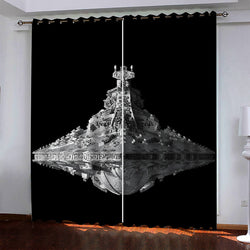 Star Wars Curtains Pattern Blackout Window Drapes (Online Order Only)