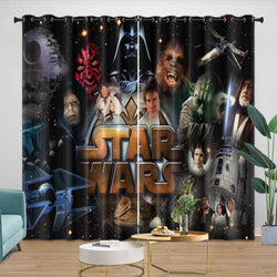 Star Wars Curtains Pattern Blackout Window Drapes (Online Order Only)