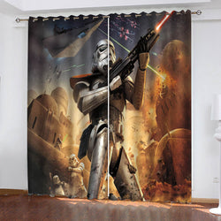 Star Wars Curtains Pattern Blackout Window Drapes (Online Order Only)