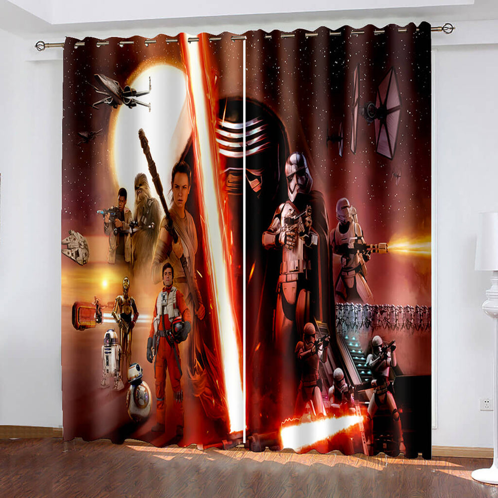 Star Wars Curtains Pattern Blackout Window Drapes (Online Order Only)