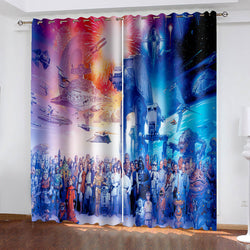 Star Wars Curtains Pattern Blackout Window Drapes (Online Order Only)