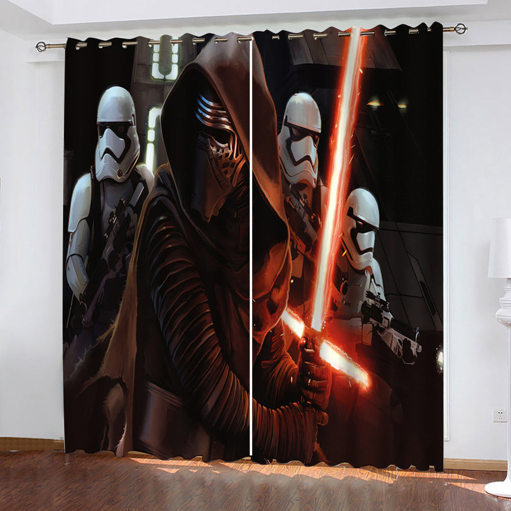 Star Wars Curtains Pattern Blackout Window Drapes (Online Order Only)