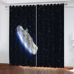 Star Wars Curtains Spaceship pattern Blackout Window Drapes (Online Order Only)