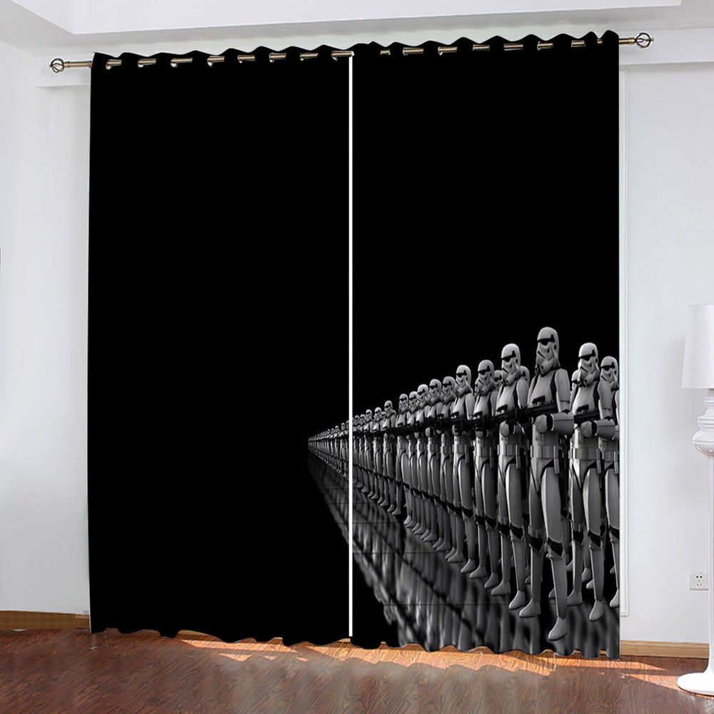 Star Wars Curtains Spaceship pattern Blackout Window Drapes (Online Order Only)