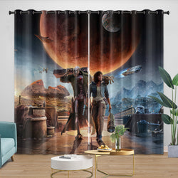 Star Wars Outlaws Curtains Blackout Window Drapes Room Decoration (Online Order Only)