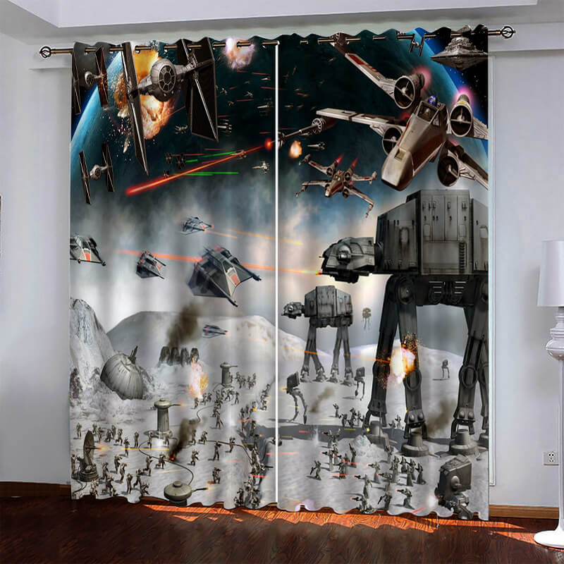 Star Wars Pattern Curtains Blackout Window Drapes (Online Order Only)