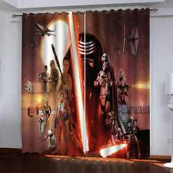 Star Wars Pattern Curtains Blackout Window Drapes (Online Order Only)
