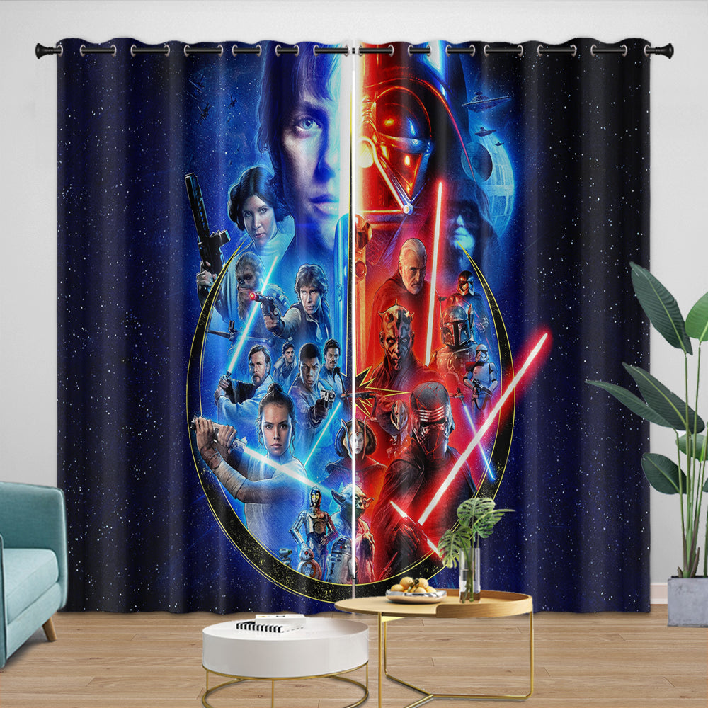 Star Wars Pattern Curtains Movie Blackout Window Drapes (ONLINE ORDER ONLY)