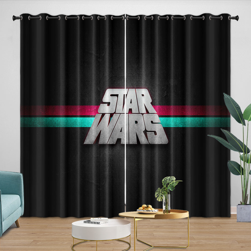 Star Wars Pattern Curtains Movie Blackout Window Drapes (ONLINE ORDER ONLY)