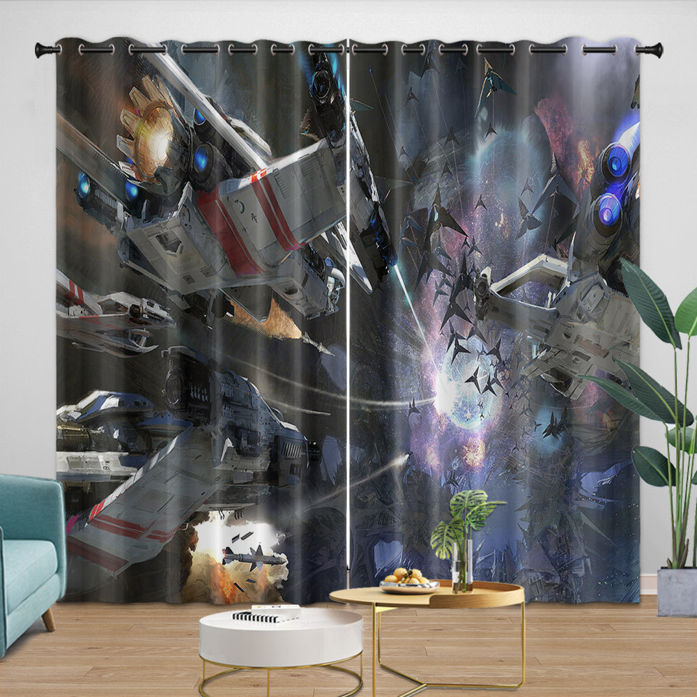 Star Wars Pattern Curtains Movie Blackout Window Drapes (ONLINE ORDER ONLY)