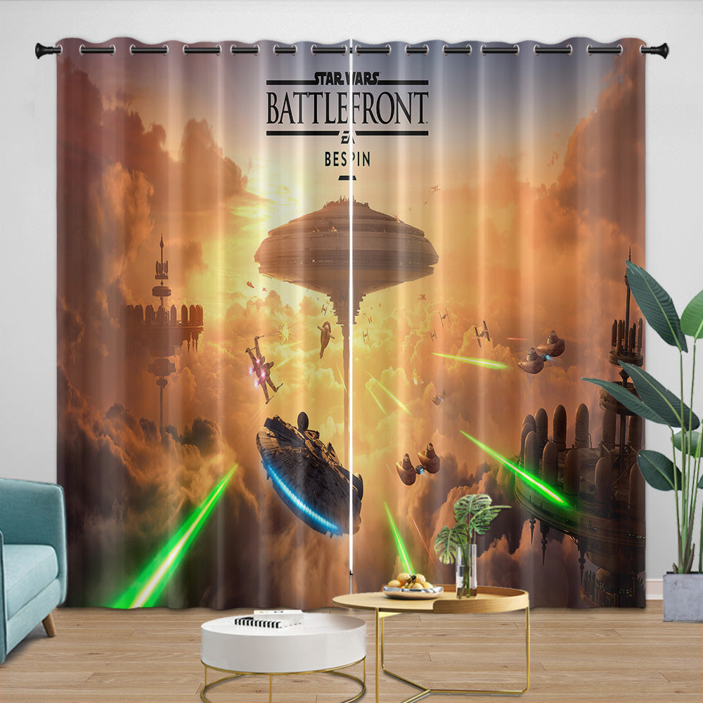 Star Wars Pattern Curtains Movie Blackout Window Drapes (ONLINE ORDER ONLY)