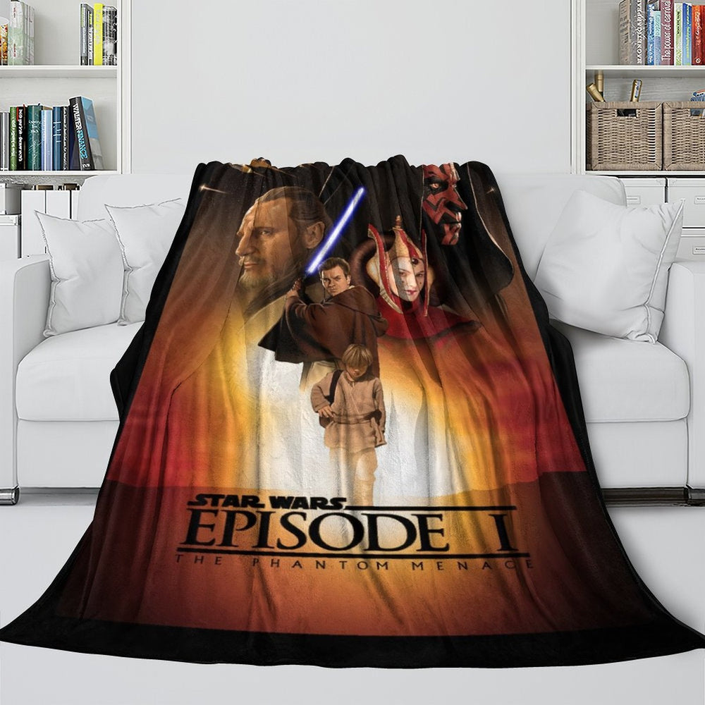 Star Wars Phantom Menace Blanket Flannel Throw Room Decoration (ONLINE ORDER ONLY)