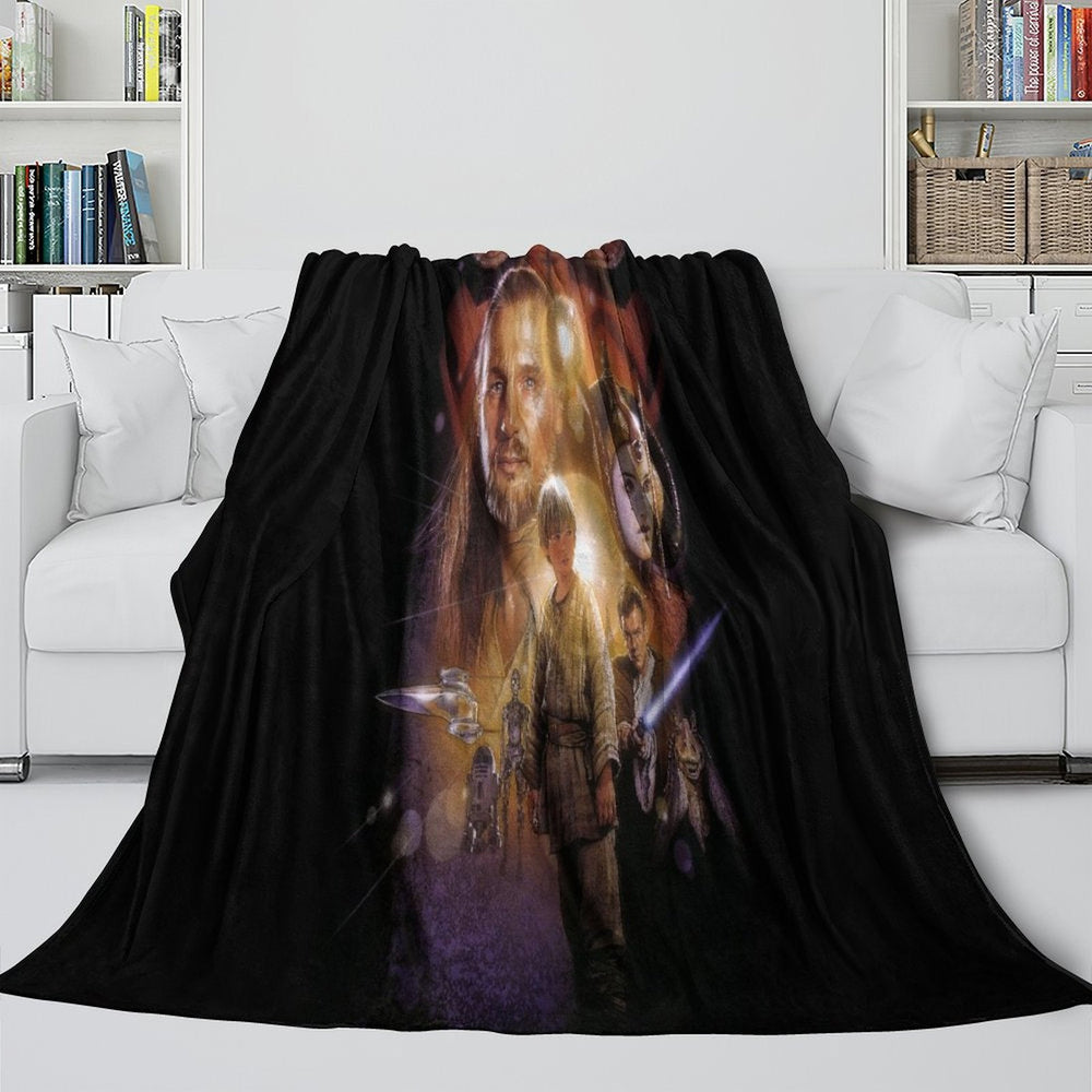 Star Wars Phantom Menace Blanket Flannel Throw Room Decoration (ONLINE ORDER ONLY)