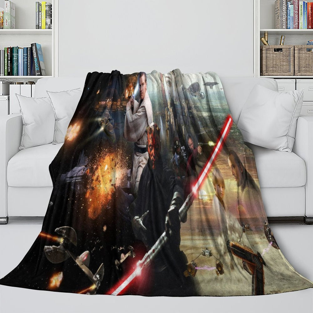 Star Wars Phantom Menace Blanket Flannel Throw Room Decoration (ONLINE ORDER ONLY)