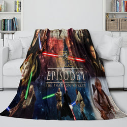 Star Wars Phantom Menace Blanket Flannel Throw Room Decoration (ONLINE ORDER ONLY)